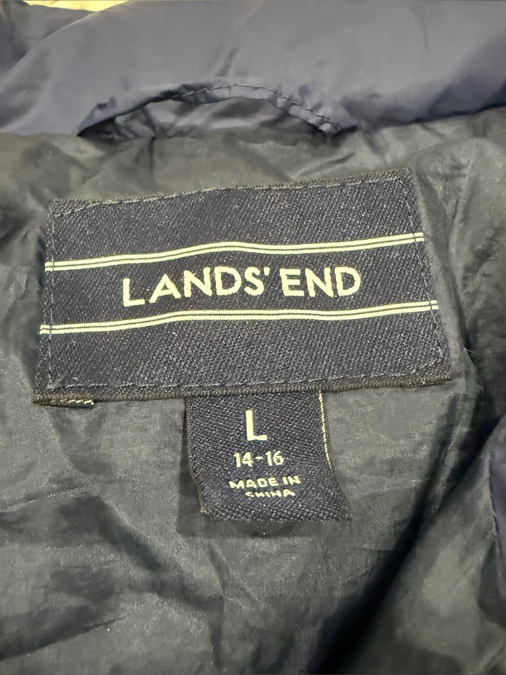Land's End Blue Puffer Jacket - Picture 5 of 10
